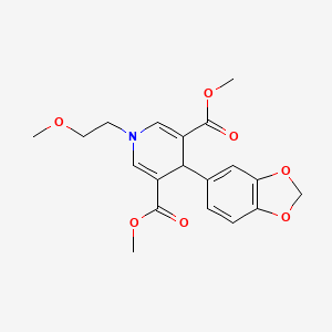 dimethyl 4-(1,3-benzodioxol-5-yl)-1-(2-methoxyethyl)-1,4-dihydro-3,5-pyridinedicarboxylate