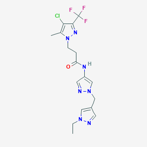 3-[4-chloro-5-methyl-3-(trifluoromethyl)-1H-pyrazol-1-yl]-N-{1-[(1-ethyl-1H-pyrazol-4-yl)methyl]-1H-pyrazol-4-yl}propanamide