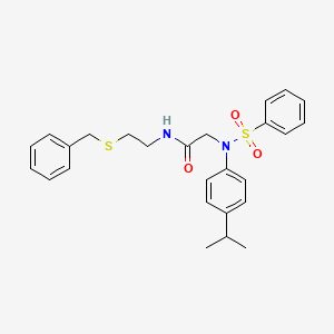 N~1~-[2-(benzylthio)ethyl]-N~2~-(4-isopropylphenyl)-N~2~-(phenylsulfonyl)glycinamide