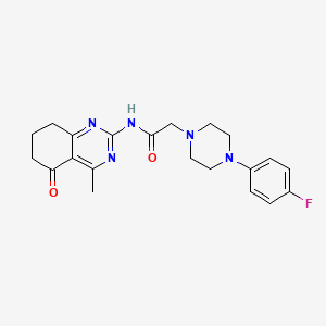 2-[4-(4-fluorophenyl)-1-piperazinyl]-N-(4-methyl-5-oxo-5,6,7,8-tetrahydro-2-quinazolinyl)acetamide