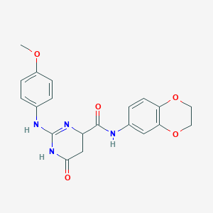 N-(2,3-dihydro-1,4-benzodioxin-6-yl)-2-[(4-methoxyphenyl)amino]-6-oxo-1,4,5,6-tetrahydropyrimidine-4-carboxamide