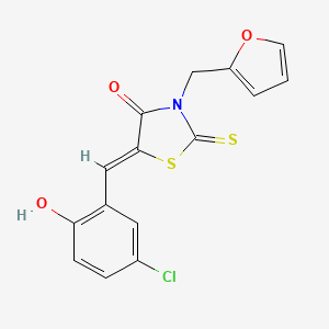 5-(5-chloro-2-hydroxybenzylidene)-3-(2-furylmethyl)-2-thioxo-1,3-thiazolidin-4-one