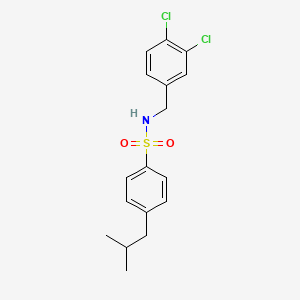 molecular formula C17H19Cl2NO2S B4663586 N-(3,4-dichlorobenzyl)-4-isobutylbenzenesulfonamide 