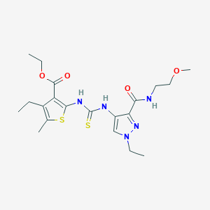 ethyl 4-ethyl-2-({[(1-ethyl-3-{[(2-methoxyethyl)amino]carbonyl}-1H-pyrazol-4-yl)amino]carbonothioyl}amino)-5-methyl-3-thiophenecarboxylate