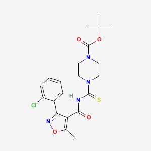 tert-butyl 4-[({[3-(2-chlorophenyl)-5-methyl-4-isoxazolyl]carbonyl}amino)carbonothioyl]-1-piperazinecarboxylate