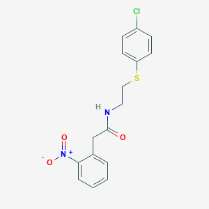 N-{2-[(4-chlorophenyl)sulfanyl]ethyl}-2-(2-nitrophenyl)acetamide