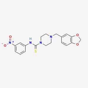 4-(1,3-benzodioxol-5-ylmethyl)-N-(3-nitrophenyl)-1-piperazinecarbothioamide