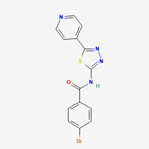 4-bromo-N-[5-(4-pyridinyl)-1,3,4-thiadiazol-2-yl]benzamide