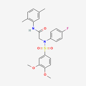 N~2~-[(3,4-dimethoxyphenyl)sulfonyl]-N~1~-(2,5-dimethylphenyl)-N~2~-(4-fluorophenyl)glycinamide