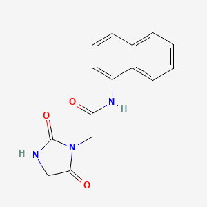 molecular formula C15H13N3O3 B4663684 2-(2,5-dioxo(1,3-diazolidinyl))-N-naphthylacetamide 