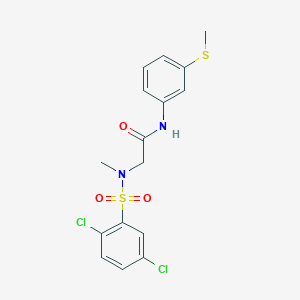 N~2~-[(2,5-dichlorophenyl)sulfonyl]-N~2~-methyl-N~1~-[3-(methylthio)phenyl]glycinamide