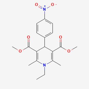 dimethyl 1-ethyl-2,6-dimethyl-4-(4-nitrophenyl)-1,4-dihydro-3,5-pyridinedicarboxylate