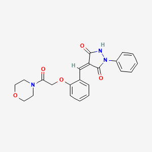 4-{2-[2-(4-morpholinyl)-2-oxoethoxy]benzylidene}-1-phenyl-3,5-pyrazolidinedione