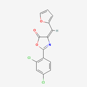 molecular formula C14H7Cl2NO3 B4663745 2-(2,4-dichlorophenyl)-4-(2-furylmethylene)-1,3-oxazol-5(4H)-one 