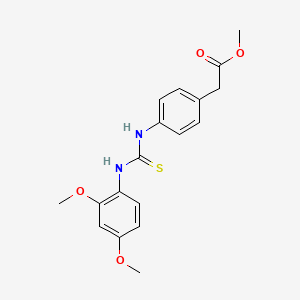 molecular formula C18H20N2O4S B4663753 methyl [4-({[(2,4-dimethoxyphenyl)amino]carbonothioyl}amino)phenyl]acetate 