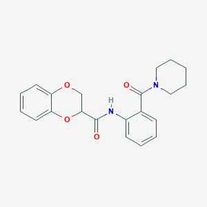 N-[2-(1-piperidinylcarbonyl)phenyl]-2,3-dihydro-1,4-benzodioxine-2-carboxamide