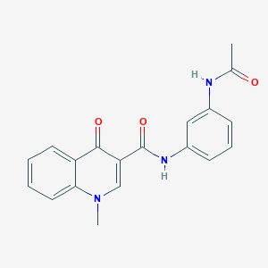 N-[3-(acetylamino)phenyl]-1-methyl-4-oxo-1,4-dihydro-3-quinolinecarboxamide