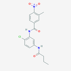 molecular formula C18H18ClN3O4 B4663868 N-[5-(butyrylamino)-2-chlorophenyl]-3-methyl-4-nitrobenzamide 