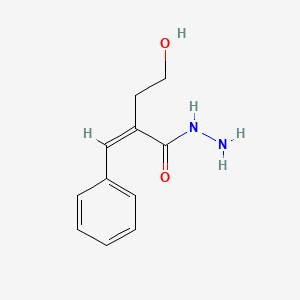 molecular formula C11H14N2O2 B4663873 2-(2-hydroxyethyl)-3-phenylacrylohydrazide 