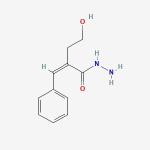 (2Z)-2-benzylidene-4-hydroxybutanehydrazide