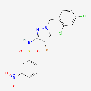 N-[4-bromo-1-(2,4-dichlorobenzyl)-1H-pyrazol-3-yl]-3-nitrobenzenesulfonamide