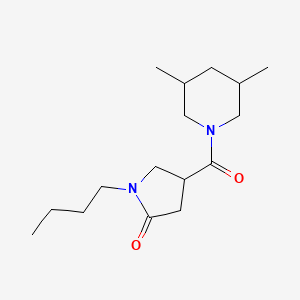 molecular formula C16H28N2O2 B4663888 1-butyl-4-[(3,5-dimethyl-1-piperidinyl)carbonyl]-2-pyrrolidinone 