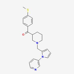 molecular formula C23H25N3OS B4663901 [4-(methylthio)phenyl](1-{[1-(3-pyridinyl)-1H-pyrrol-2-yl]methyl}-3-piperidinyl)methanone 