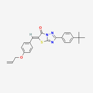 molecular formula C24H23N3O2S B4663909 5-[4-(allyloxy)benzylidene]-2-(4-tert-butylphenyl)[1,3]thiazolo[3,2-b][1,2,4]triazol-6(5H)-one 