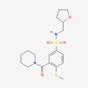 4-(methylthio)-3-(1-piperidinylcarbonyl)-N-(tetrahydro-2-furanylmethyl)benzenesulfonamide