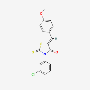 molecular formula C18H14ClNO2S2 B4663928 3-(3-chloro-4-methylphenyl)-5-(4-methoxybenzylidene)-2-thioxo-1,3-thiazolidin-4-one 