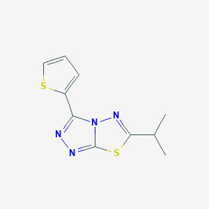 molecular formula C10H10N4S2 B4663939 6-isopropyl-3-(2-thienyl)[1,2,4]triazolo[3,4-b][1,3,4]thiadiazole 