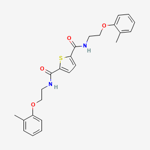 molecular formula C24H26N2O4S B4663941 N,N'-bis[2-(2-methylphenoxy)ethyl]-2,5-thiophenedicarboxamide 