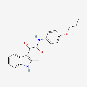 molecular formula C20H20N2O3 B4663948 2-(2-methyl-1H-indol-3-yl)-2-oxo-N-(4-propoxyphenyl)acetamide 