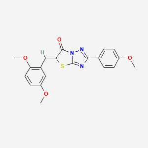 molecular formula C20H17N3O4S B4663969 5-(2,5-dimethoxybenzylidene)-2-(4-methoxyphenyl)[1,3]thiazolo[3,2-b][1,2,4]triazol-6(5H)-one 