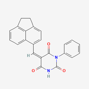 molecular formula C23H16N2O3 B4663973 5-(1,2-dihydro-5-acenaphthylenylmethylene)-1-phenyl-2,4,6(1H,3H,5H)-pyrimidinetrione 