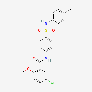 molecular formula C21H19ClN2O4S B4663993 5-chloro-2-methoxy-N-(4-{[(4-methylphenyl)amino]sulfonyl}phenyl)benzamide 
