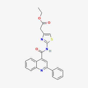 molecular formula C23H19N3O3S B4664051 ethyl (2-{[(2-phenyl-4-quinolinyl)carbonyl]amino}-1,3-thiazol-4-yl)acetate 