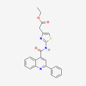 ethyl (2-{[(2-phenyl-4-quinolinyl)carbonyl]amino}-1,3-thiazol-4-yl)acetate