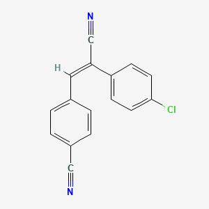 molecular formula C16H9ClN2 B4664113 4-[2-(4-chlorophenyl)-2-cyanovinyl]benzonitrile 