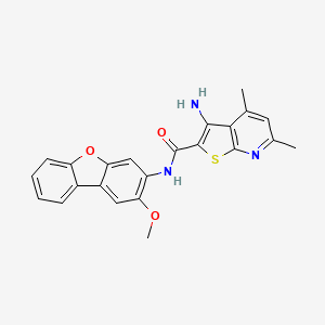 molecular formula C23H19N3O3S B4664147 3-amino-N-(2-methoxydibenzo[b,d]furan-3-yl)-4,6-dimethylthieno[2,3-b]pyridine-2-carboxamide 