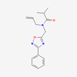 molecular formula C16H19N3O2 B4664185 N-allyl-2-methyl-N-[(3-phenyl-1,2,4-oxadiazol-5-yl)methyl]propanamide 