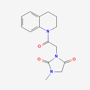 molecular formula C15H17N3O3 B4664186 3-[2-(3,4-dihydro-1(2H)-quinolinyl)-2-oxoethyl]-1-methyl-2,4-imidazolidinedione 