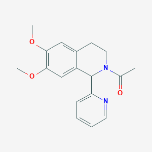 molecular formula C18H20N2O3 B4664209 2-acetyl-6,7-dimethoxy-1-(2-pyridinyl)-1,2,3,4-tetrahydroisoquinoline 