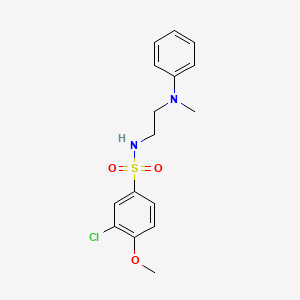molecular formula C16H19ClN2O3S B4664217 3-chloro-4-methoxy-N-{2-[methyl(phenyl)amino]ethyl}benzenesulfonamide 