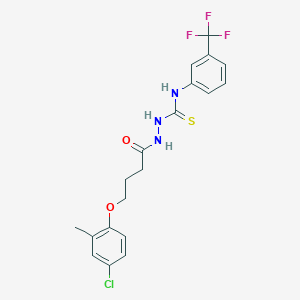 molecular formula C19H19ClF3N3O2S B4664219 2-[4-(4-chloro-2-methylphenoxy)butanoyl]-N-[3-(trifluoromethyl)phenyl]hydrazinecarbothioamide 