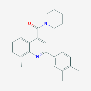 molecular formula C24H26N2O B4664224 2-(3,4-dimethylphenyl)-8-methyl-4-(1-piperidinylcarbonyl)quinoline 