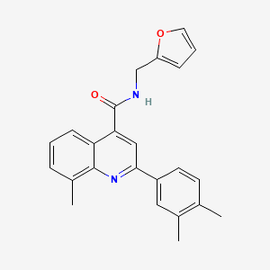 molecular formula C24H22N2O2 B4664233 2-(3,4-dimethylphenyl)-N-(2-furylmethyl)-8-methyl-4-quinolinecarboxamide 