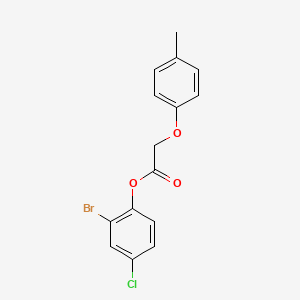 molecular formula C15H12BrClO3 B4664242 2-bromo-4-chlorophenyl (4-methylphenoxy)acetate 