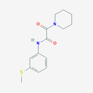 N-[3-(methylthio)phenyl]-2-oxo-2-(1-piperidinyl)acetamide