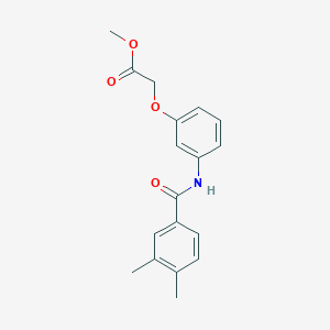 molecular formula C18H19NO4 B4664262 methyl {3-[(3,4-dimethylbenzoyl)amino]phenoxy}acetate 